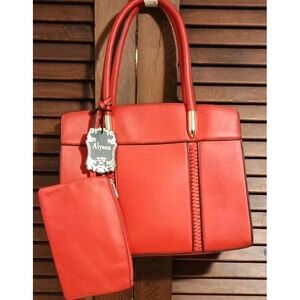 Alyssa Red Medium Purse Handbag With Matching Walet New With Tags